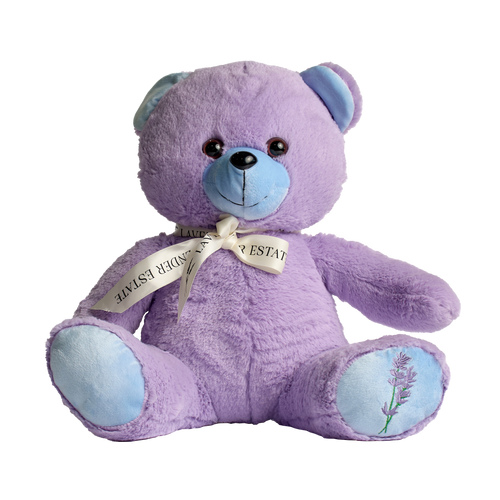 Plush Purple Teddy Bears - Blue