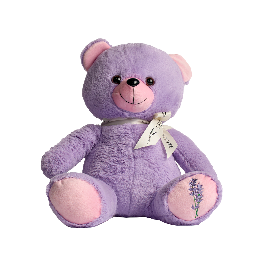 Plush Purple Teddy Bears - Pink