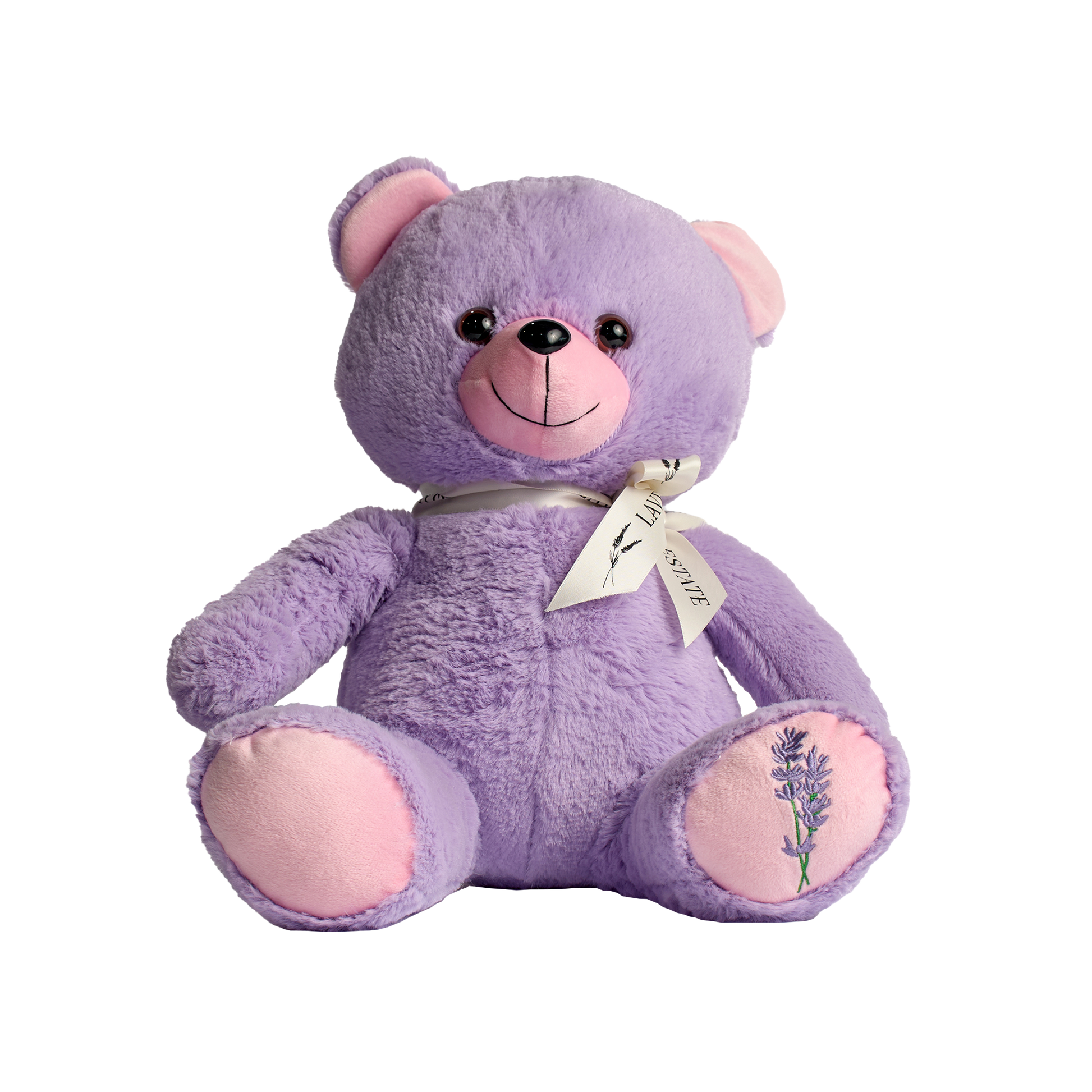 Plush Purple Teddy Bears - Pink