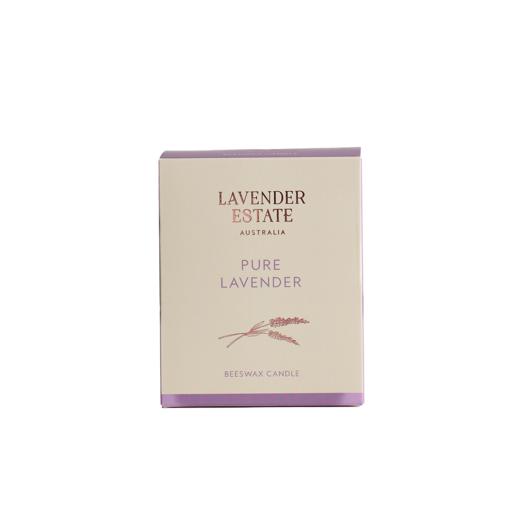Pure Lavender Aromatherapy Beeswax Candle