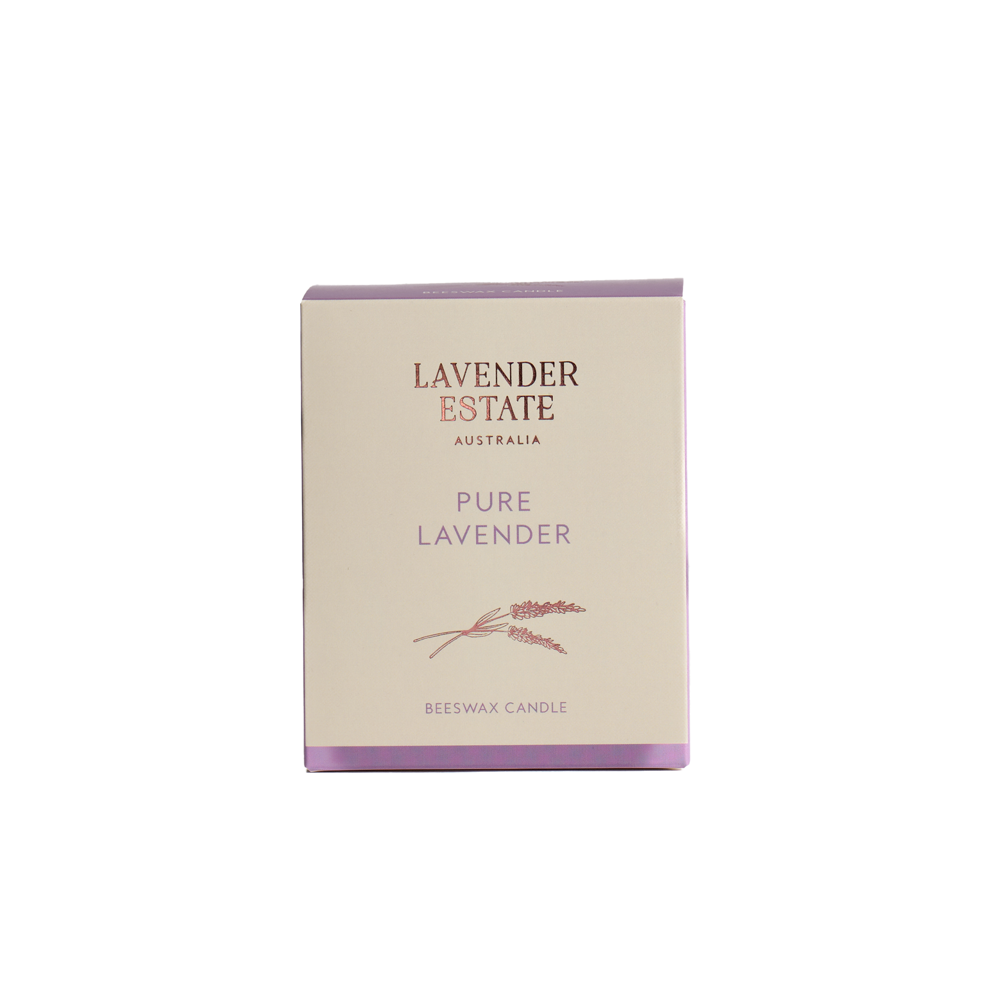 Pure Lavender Aromatherapy Beeswax Candle