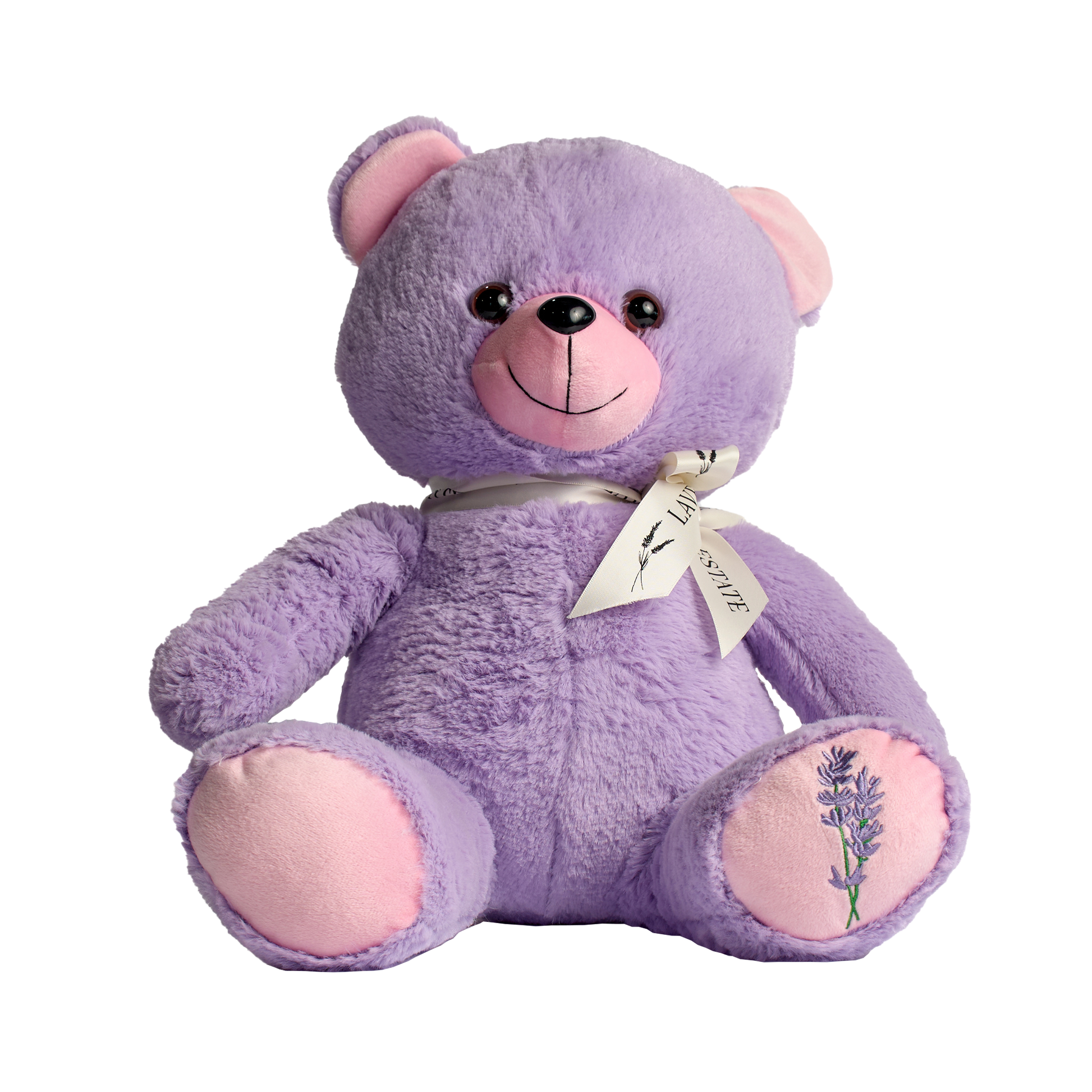 Plush Purple Teddy Bears - Pink