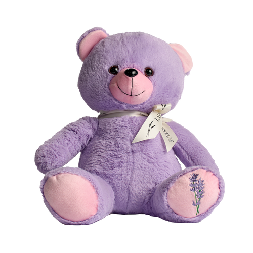Plush Purple Teddy Bears - Pink