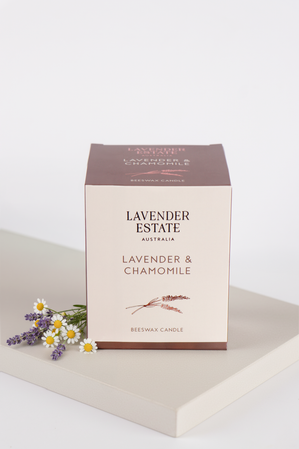 Lavender & Chamomile Aromatherapy Beeswax Candle