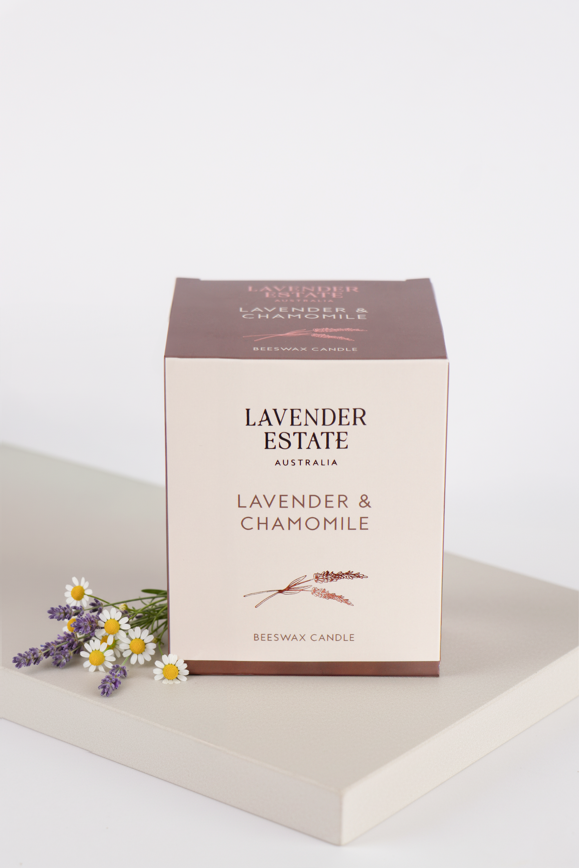 Lavender & Chamomile Aromatherapy Beeswax Candle